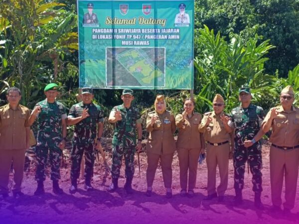 Pangdam II/Sriwijaya Tinjau Pembangunan Yonif TP 947/Pangeran Amin di Musi Rawas